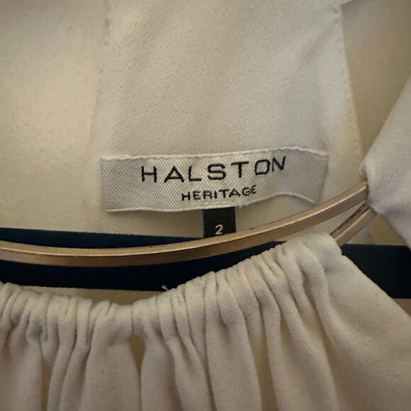 Halston Heritage White Floor Length Dress - Picture 3 of 7
